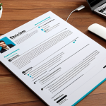 **A vibrant, modern resume design. Clean layout with strategic use of white space. Highlights sections for project management, communication, and creative problem-solving skills. A professional headshot is subtly placed. Aim for a visual representation of a "carta de presentación al éxito" (letter of introduction to success).**