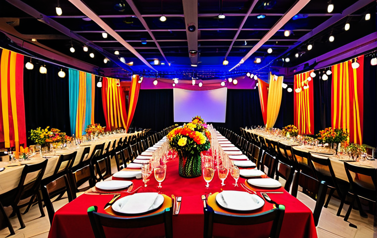 이벤트기획자가 알아야 할 디자인 지식 - Colorful Event Design**
"A vibrant event space showcasing harmonious color combinations, inspired b...